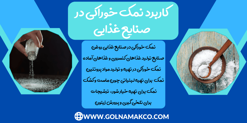 کاربرد نمک خوراکی در صنایع غذایی