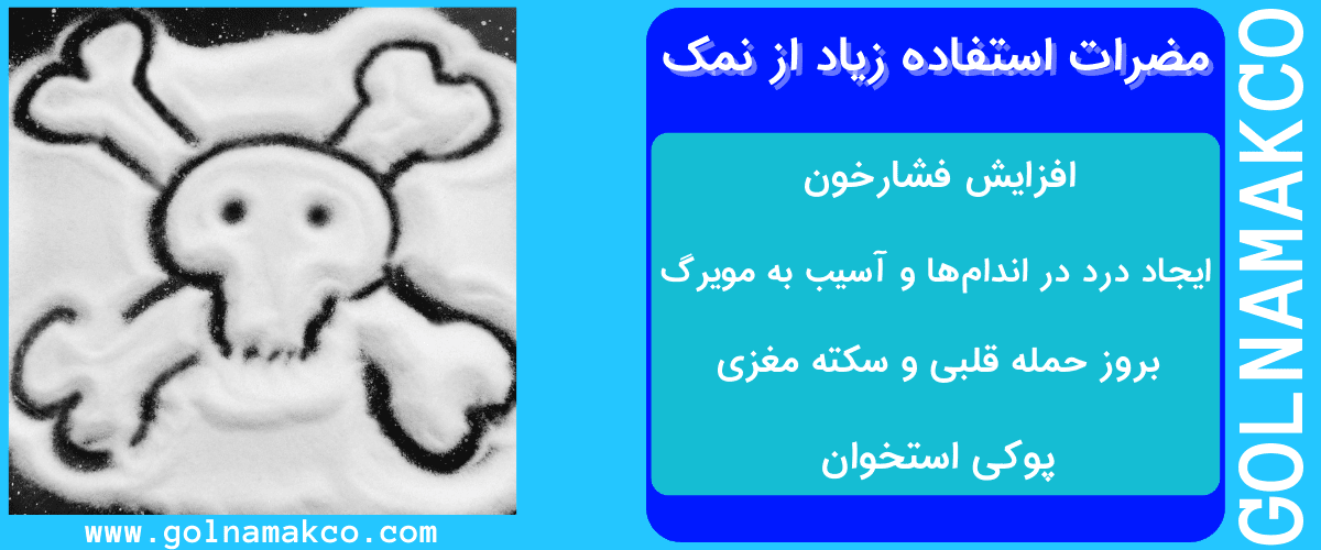 مضرات استفاده زیاد از نمک